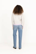 Sassi Knit Pullover - Green/Purple