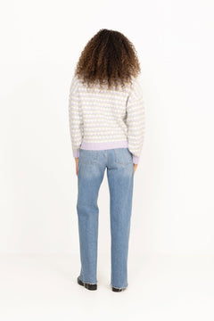 Sassi Knit Pullover - Green/Purple