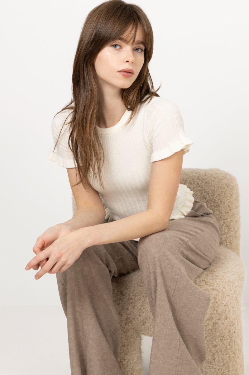 Fabi Knit Top - White