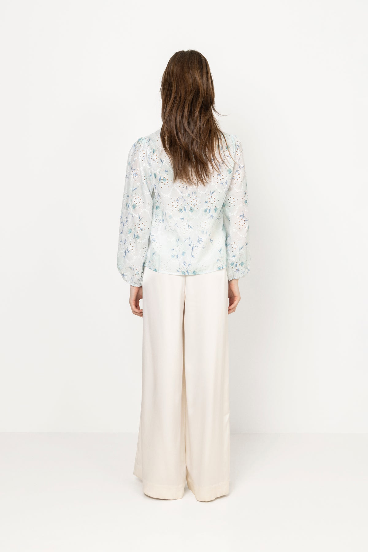 Grete Blouse - Blue/White