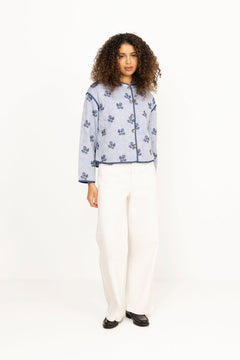 Fina Jacket - Blue/Off White
