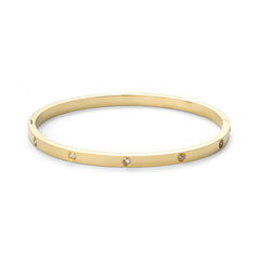 Fiona - Crystal Bangle Bracelet Stainless Steel - Gold