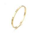Fiona - Crystal Bangle Bracelet Stainless Steel - Gold