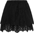 Ellinoric Lace Mini Skirt - Vintage Black