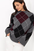 Boletteic Pullover - Grey Argyle