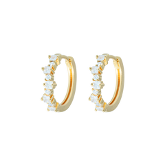 Mixed Medium Hoops - White