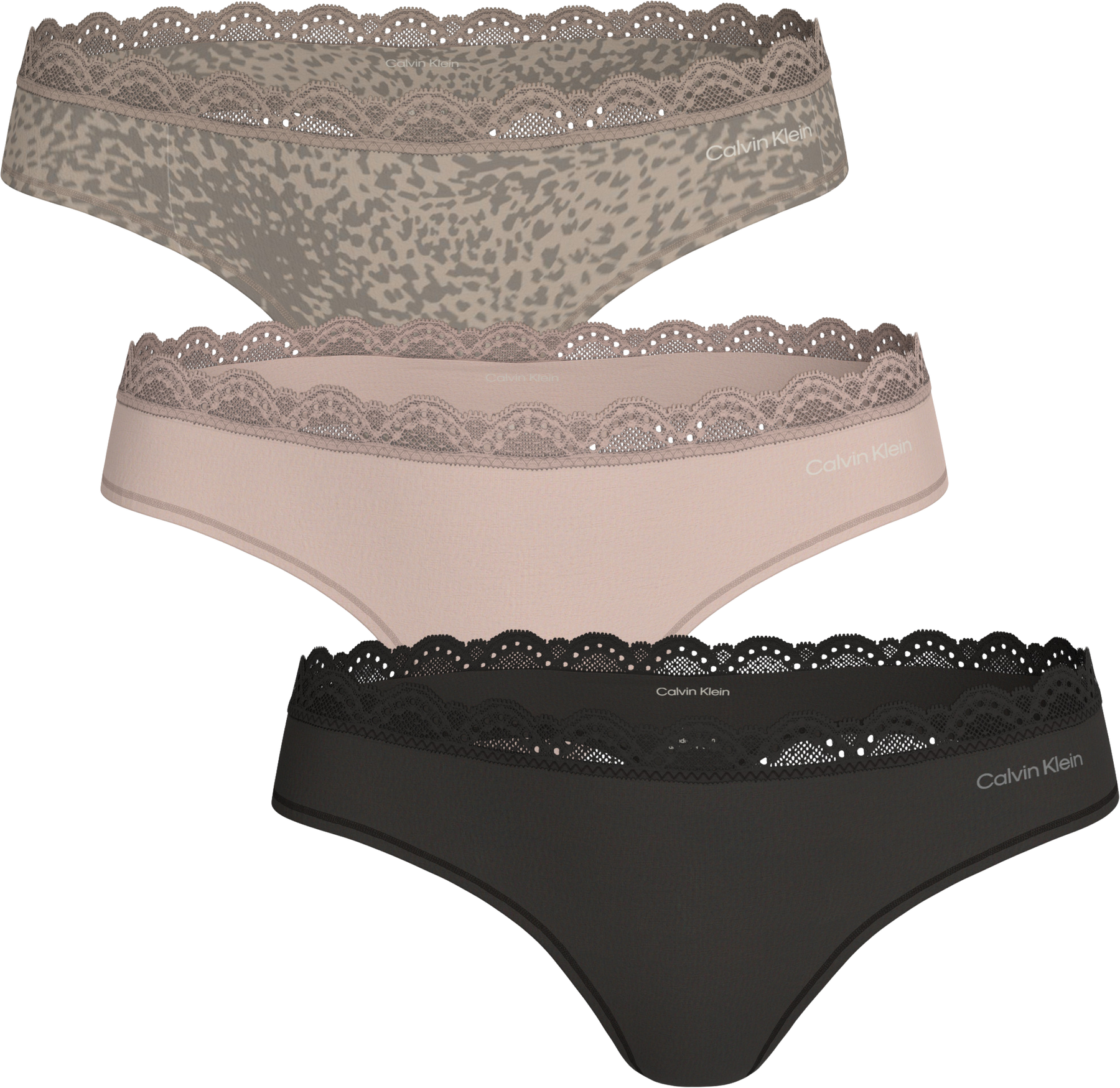 Thong 3Pk - Black/Cedar/Animal Wave Oxford Tan