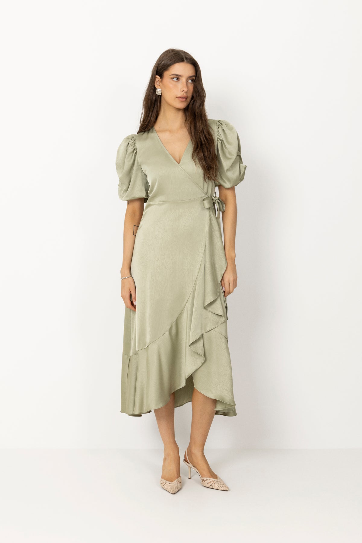 Sinda Dress - Dusty Green