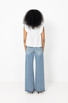 Aida Top - White/Black Dot