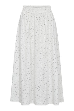 Aida Skirt - White/Black Dot