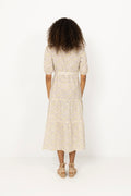 Kate V-Neck Long Dress - Lilac/Yellow