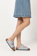 Arizona Big Buckle Nubuck Leather Narrow - Baby Blue