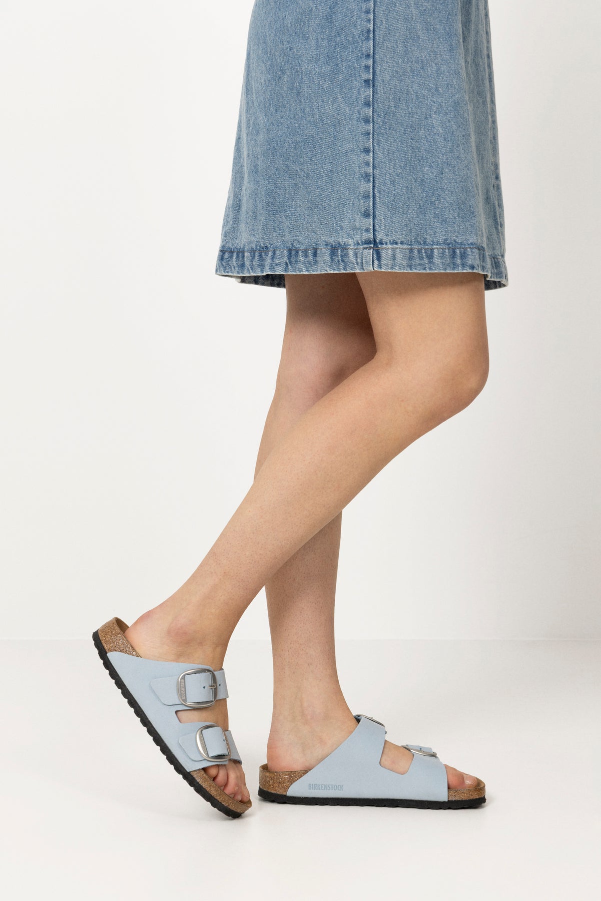Arizona Big Buckle Nubuck Leather Narrow - Baby Blue