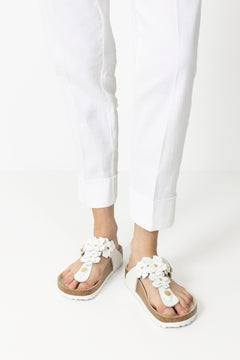 Gizeh Flower Leather Regular - White