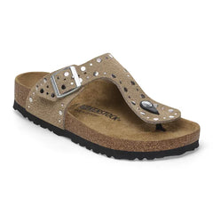 Gizeh Rivets Suede Leather Regular - Taupe
