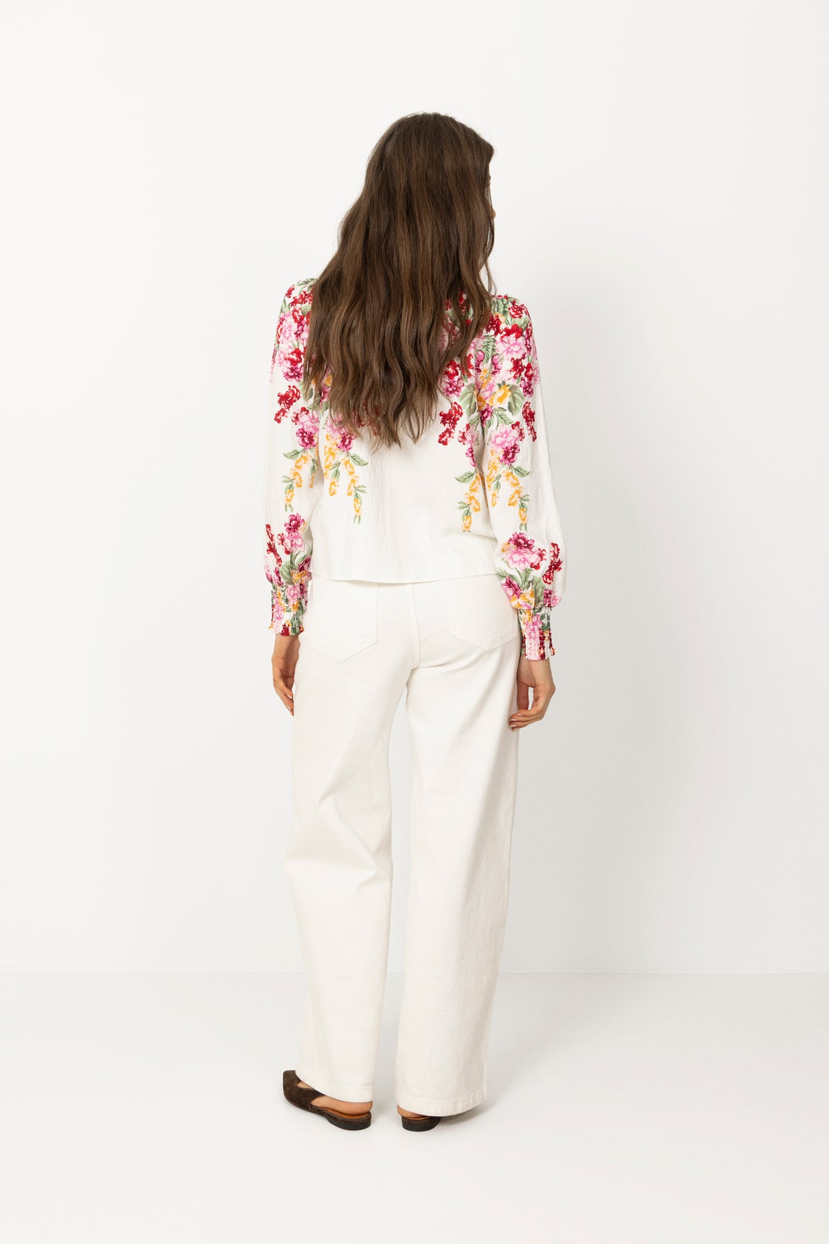 Yasrosie Ls Shirt - Birch New Rosie Print