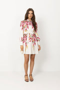 Yasrosie Ls Dress - Birch New Rosie Print