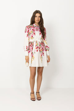Yasrosie Ls Dress - Birch New Rosie Print