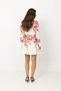 Yasrosie Ls Dress - Birch New Rosie Print