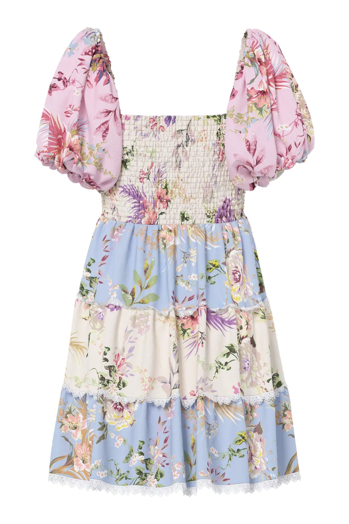 Yasmessa Ss Short Dress - Pristine W. Ballerina/Skyway