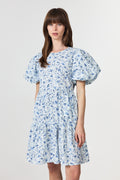 Yascolea Ss Dress - Pristine Blue Donna Print