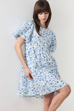 Yascolea Ss Dress - Pristine Blue Donna Print