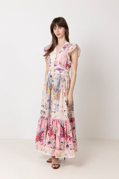Yasmessa Cs Long Dress - Pristine W. Ballerina/Skyway