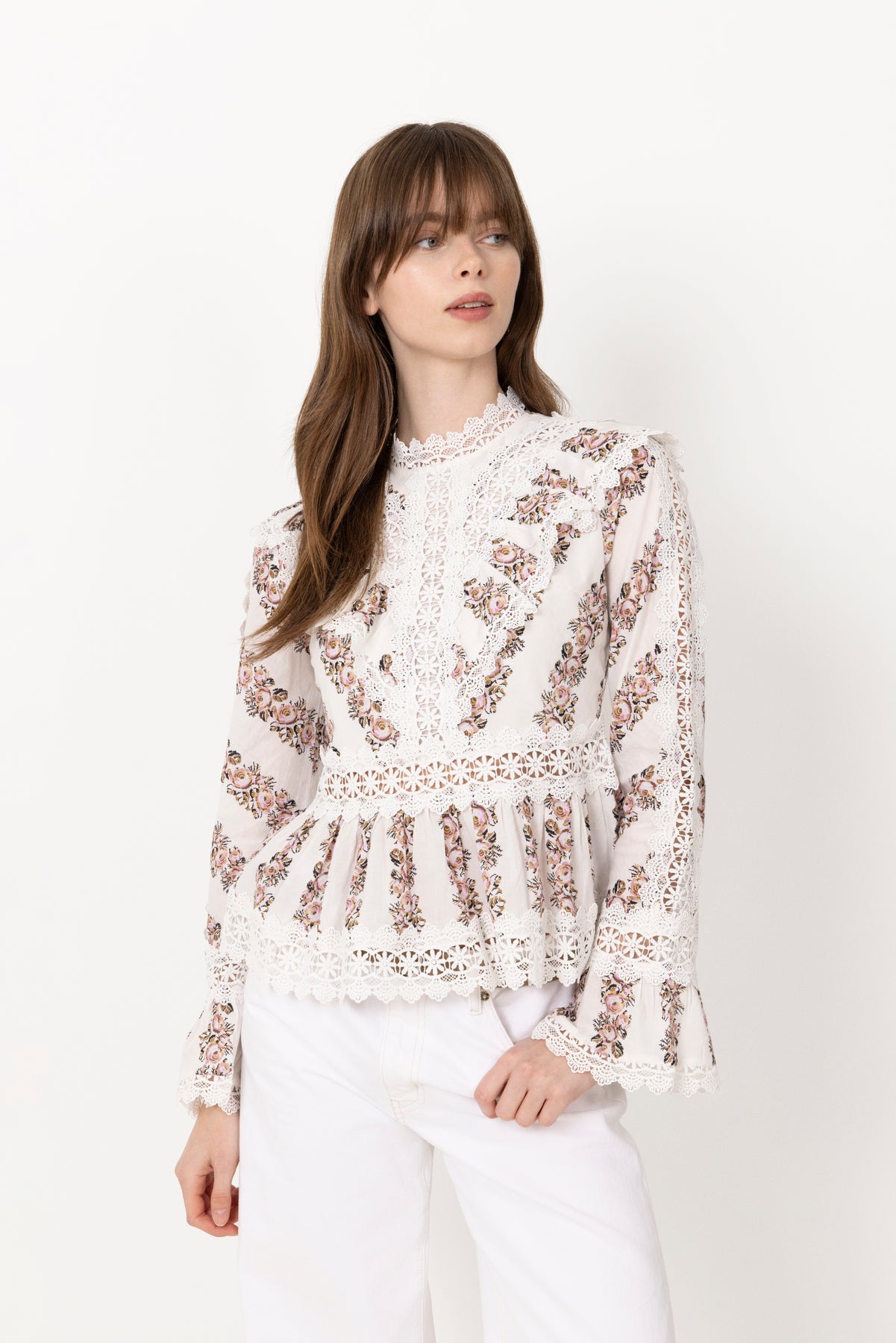 Yaspetrea Ls Top - Star White Insert Print