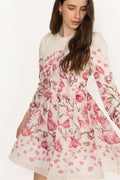 Leoni Silk Blend Mini Dress - Tulip Pink