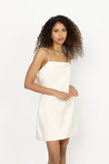 Florinna Slip Bow Mini Dress - Vanilla