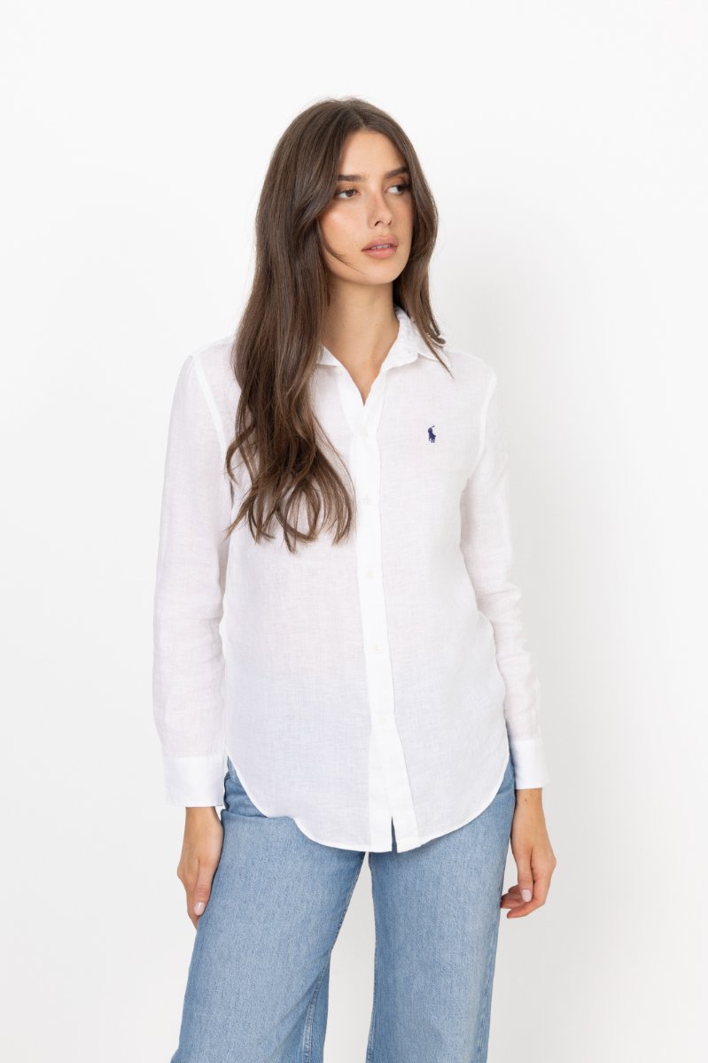 Classic Fit Linen Shirt - Classic Oxford White