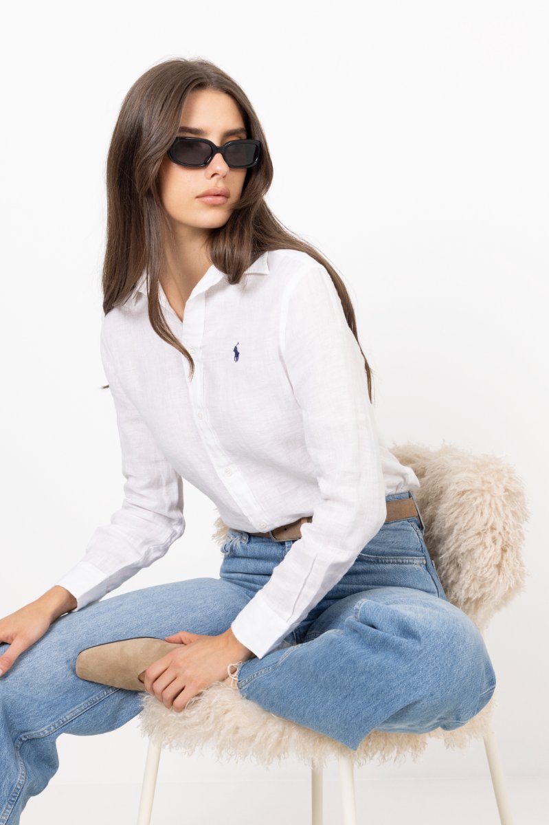 Classic Fit Linen Shirt - Classic Oxford White