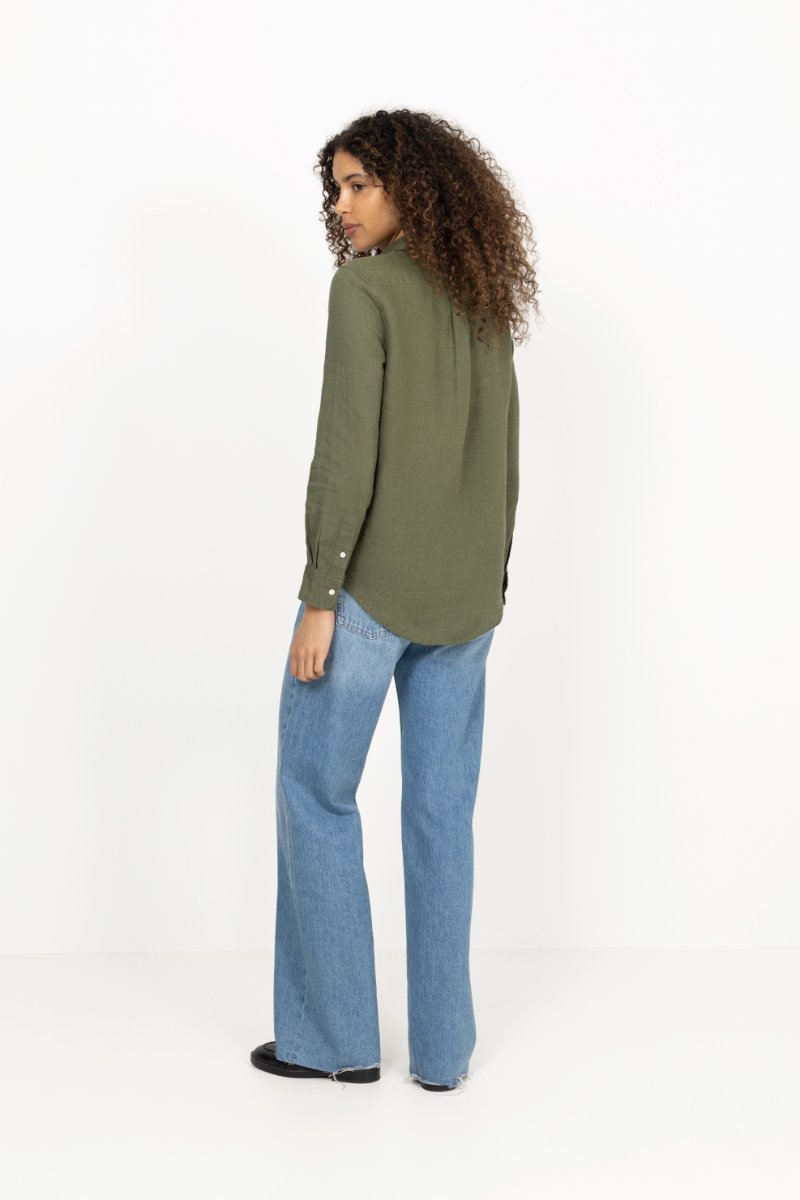 Classic Fit Linen Shirt - Supply Olive