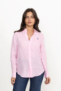 Classic Fit Linen Shirt - Carmel Pink