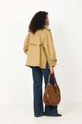 Woven Trench Coat - Khaki