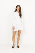 Woven Shirt Dress - White