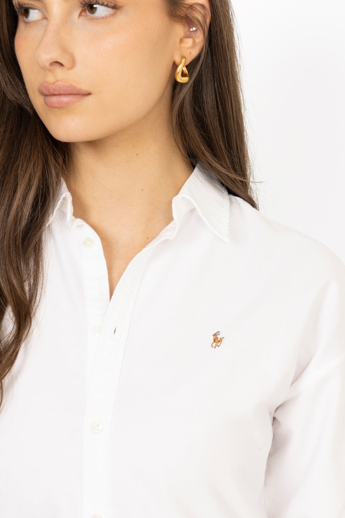 Woven Shirt Dress - White