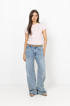 Cotton Jersey Crewneck T-Shirt - Pink Sand