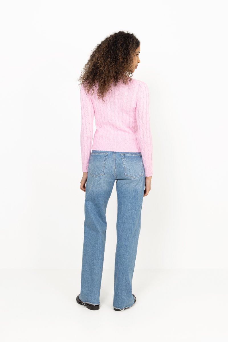 Julianna Long Sleeve Cotton Pullover - Carmel Pink