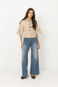 Woven Flare Pants - Arlit Wash