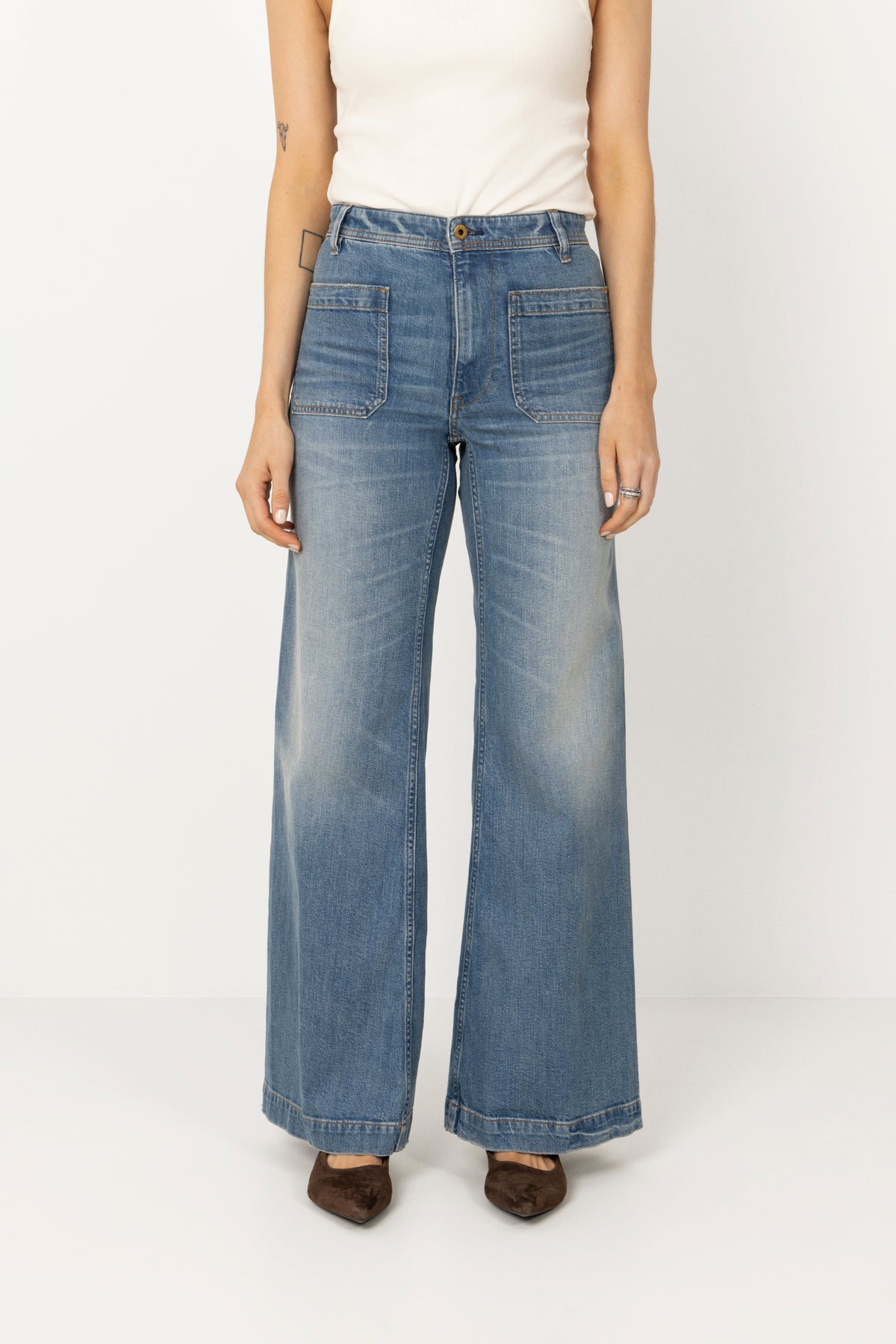 Woven Flare Pants - Arlit Wash