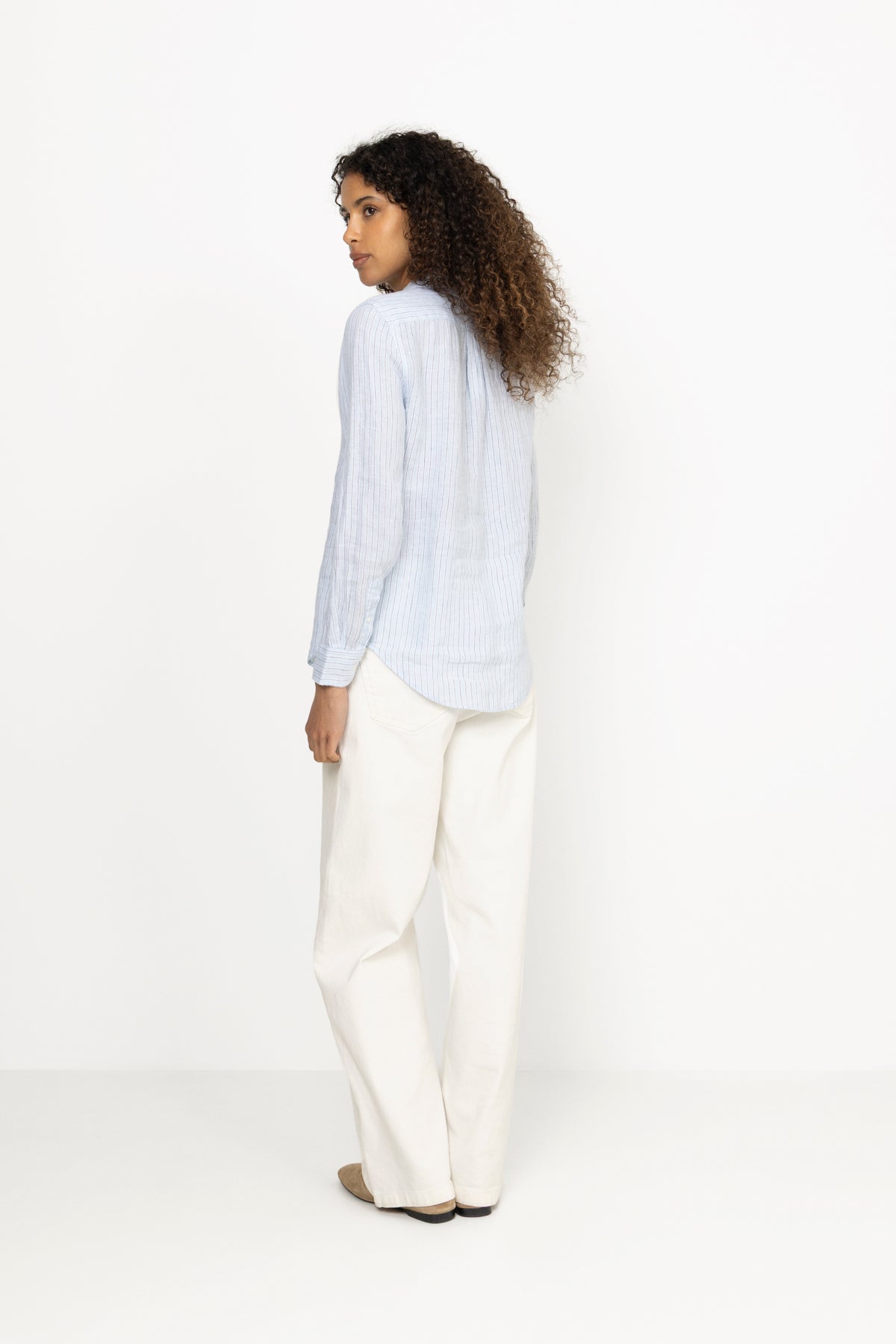 Woven-Sport Shirt - Lt Blue/White
