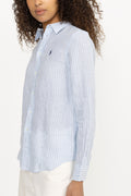 Woven-Sport Shirt - Lt Blue/White