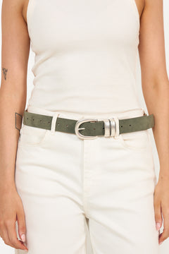 Zoira Suede - Deep Lichen Green