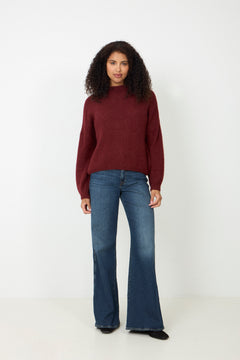 Mimi Ls Knit - Dusty Mahogany