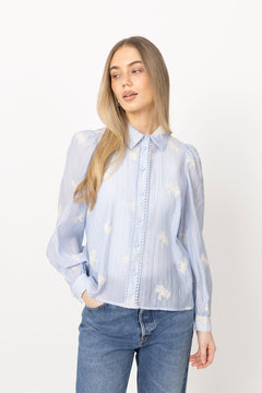 Ameliacc Emb Shirt - Pale Blue