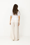 Poppycc Emb Ss V-Shirt - White