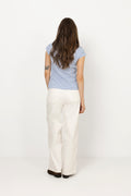 Fine Jersey Stripe Teasy Tee Fav - Brilliant White/Bright Cobalt