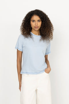 Single Cotton Grace Tee - Cashmere Blue