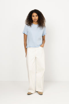 Single Cotton Grace Tee - Cashmere Blue